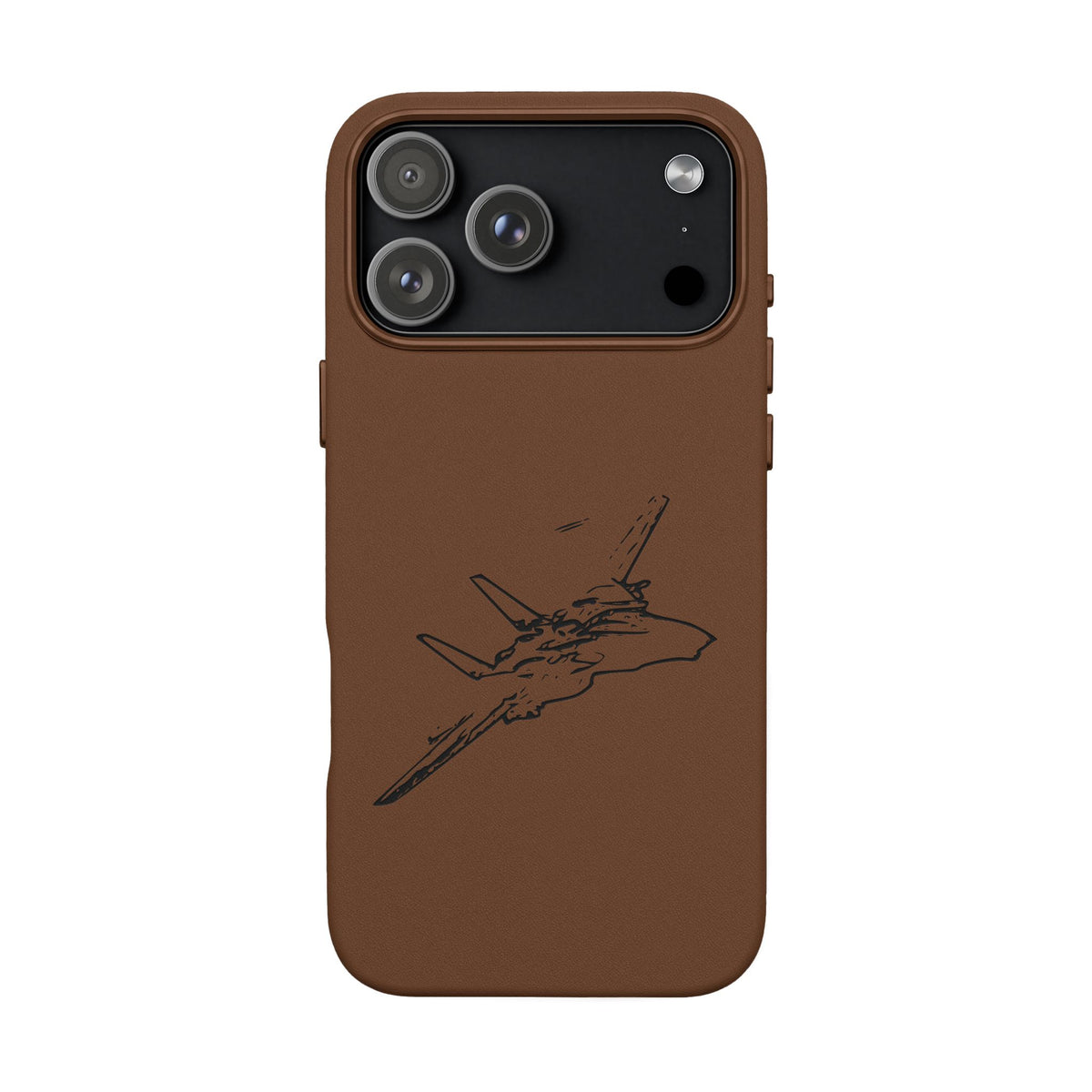 Tomcat Leather Engraved Phone Case