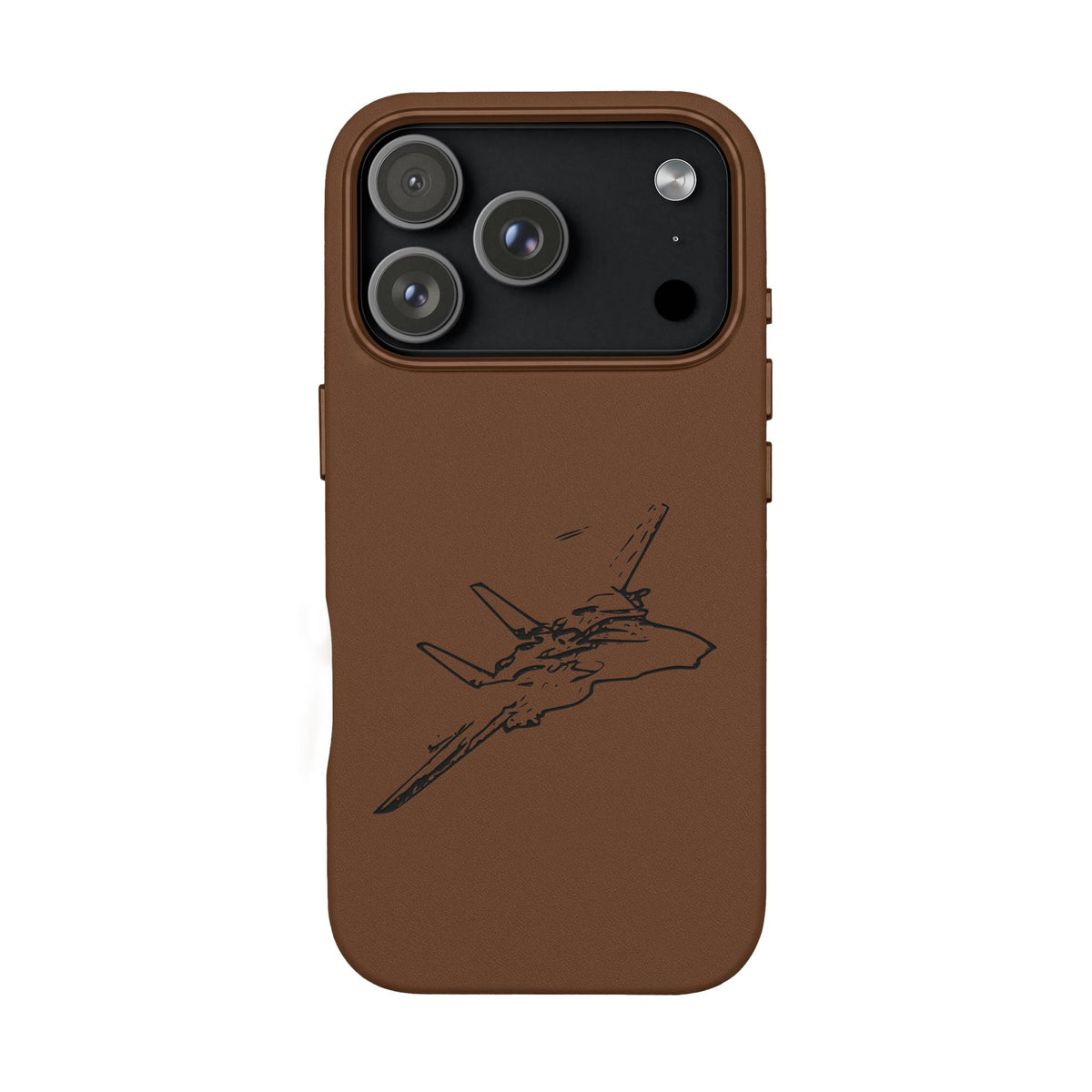 Tomcat Leather Engraved Phone Case